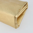 PRADA Clutch Bag Safiano leather Gold Auth bs32689-10