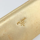 PRADA Clutch Bag Safiano leather Gold Auth bs32689-12