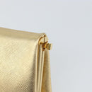 PRADA Clutch Bag Safiano leather Gold Auth bs32689-13