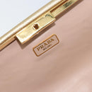 PRADA Clutch Bag Safiano leather Gold Auth bs32689-14