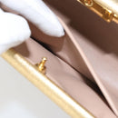 PRADA Clutch Bag Safiano leather Gold Auth bs32689-18