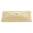 PRADA Clutch Bag Safiano leather Gold Auth bs32689-2