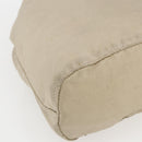 PRADA Pouch Nylon Beige Silver Auth bs32691-11