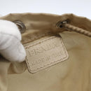 PRADA Pouch Nylon Beige Silver Auth bs32691-13