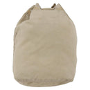 PRADA Pouch Nylon Beige Silver Auth bs32691-3