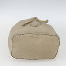 PRADA Pouch Nylon Beige Silver Auth bs32691-7