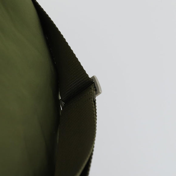 PRADA Backpack Nylon Khaki Silver Auth bs32692