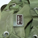 PRADA Backpack Nylon Khaki Silver Auth bs32692-22