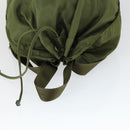 PRADA Backpack Nylon Khaki Silver Auth bs32692-6