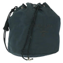 PRADA Shoulder Bag Nylon Blue Silver Auth bs32693-1