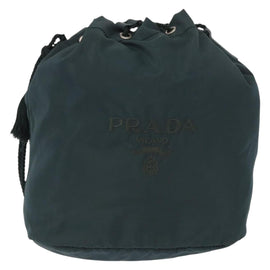 PRADA Shoulder Bag Nylon Blue Silver Auth bs32693 - 0
