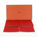 HERMES Pouch Canvas Red Auth bs32696V-12