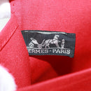 HERMES Pouch Canvas Red Auth bs32696V-8