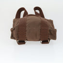 HERMES Her Line Add PM Backpack Canvas Brown Silver Auth bs32697-5
