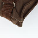 HERMES Her Line Add PM Backpack Canvas Brown Silver Auth bs32697-18