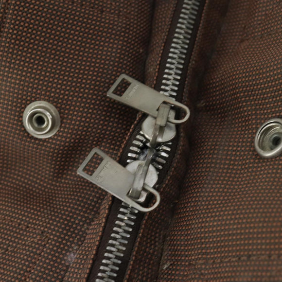 HERMES Her Line Add PM Backpack Canvas Brown Silver Auth bs32697