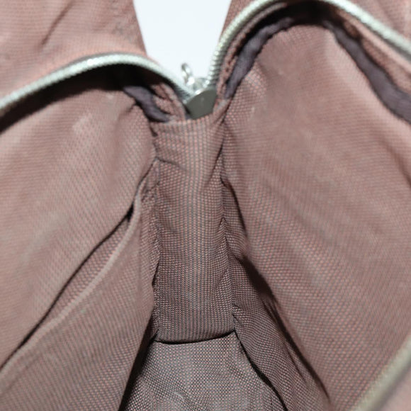 HERMES Her Line Add PM Backpack Canvas Brown Silver Auth bs32697