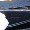 Christian Dior Chain Trotter Canvas Shoulder Bag Navy Gold Auth bs32699-11