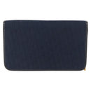 Christian Dior Chain Trotter Canvas Shoulder Bag Navy Gold Auth bs32699-2