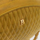 BALLY Shoulder Bag Leather Yellow Gold Auth bs32700-15