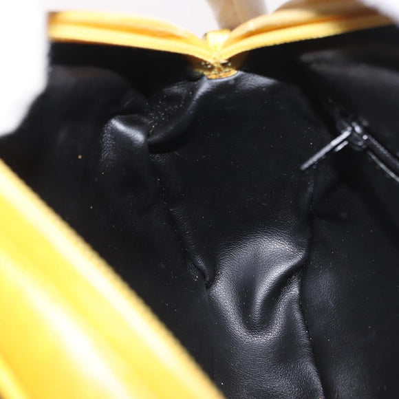 BALLY Shoulder Bag Leather Yellow Gold Auth bs32700