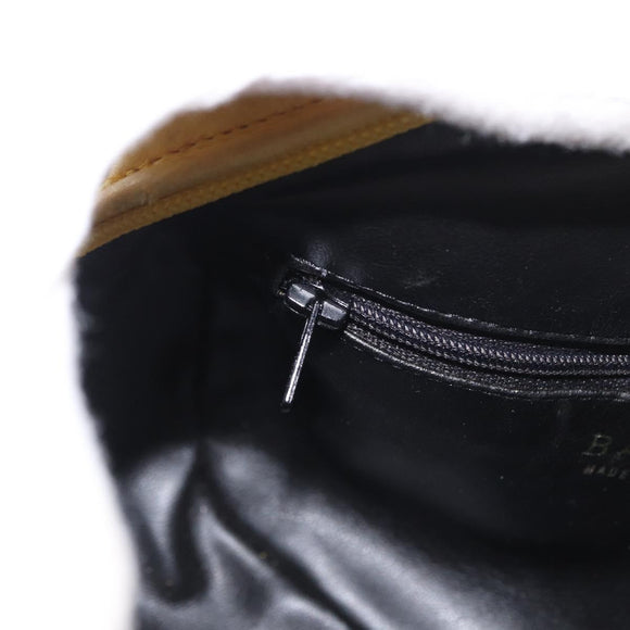BALLY Shoulder Bag Leather Yellow Gold Auth bs32700