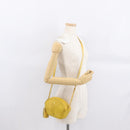 BALLY Shoulder Bag Leather Yellow Gold Auth bs32700-22