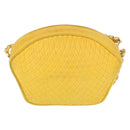 BALLY Shoulder Bag Leather Yellow Gold Auth bs32700-3