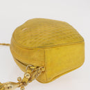 BALLY Shoulder Bag Leather Yellow Gold Auth bs32700-5