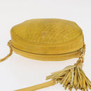 BALLY Shoulder Bag Leather Yellow Gold Auth bs32700-6