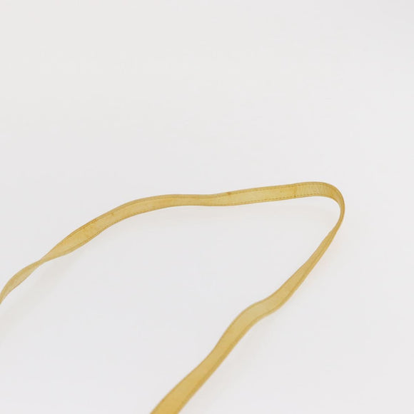 BALLY Shoulder Bag Leather Yellow Gold Auth bs32700