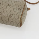 Christian Dior Honeycomb Canvas Shoulder Bag PVC Beige Auth bs32701-14