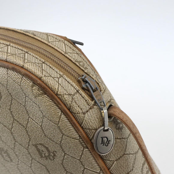 Christian Dior Honeycomb Canvas Shoulder Bag PVC Beige Auth bs32701