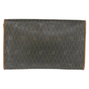 Christian Dior Honeycomb Canvas Chain Bag PVC Black Brown gold Auth bs32702-2