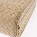 BOTTEGA VENETA INTRECCIATO Shoulder Bag Leather Beige Gold Auth bs32703-15