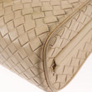BOTTEGA VENETA INTRECCIATO Shoulder Bag Leather Beige Gold Auth bs32703-9