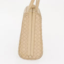 BOTTEGA VENETA INTRECCIATO Shoulder Bag Leather Beige Gold Auth bs32703-3