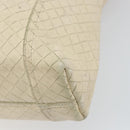 BOTTEGA VENETA INTRECCIATO Hand Bag Leather Cream Auth bs32707-12