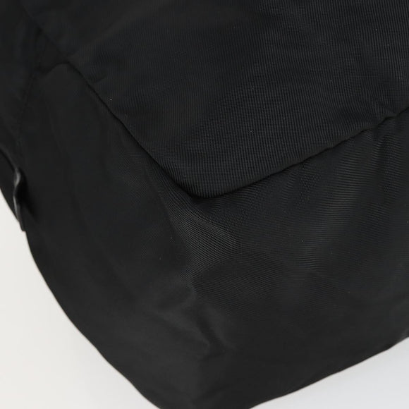 GUCCI Boston Bag Nylon Schwarz Silber 012 0389 Auth bs32709