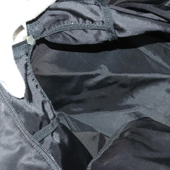 GUCCI Boston Bag Nylon Black Silver 012 0389 Auth bs32709