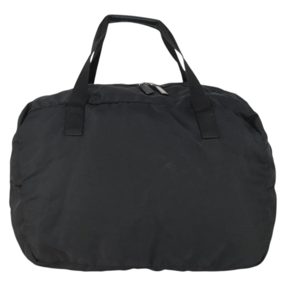 GUCCI Boston Bag Nylon Schwarz Silber 012 0389 Auth bs32709