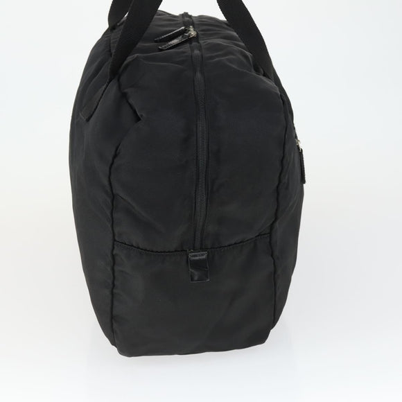 GUCCI Boston Bag Nylon Schwarz Silber 012 0389 Auth bs32709