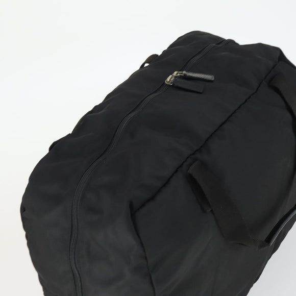GUCCI Boston Bag Nylon Schwarz Silber 012 0389 Auth bs32709