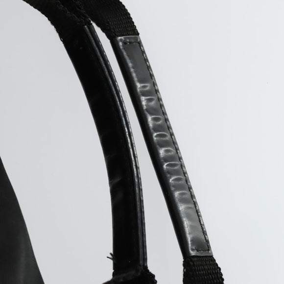 GUCCI Boston Bag Nylon Black Silver 012 0389 Auth bs32709