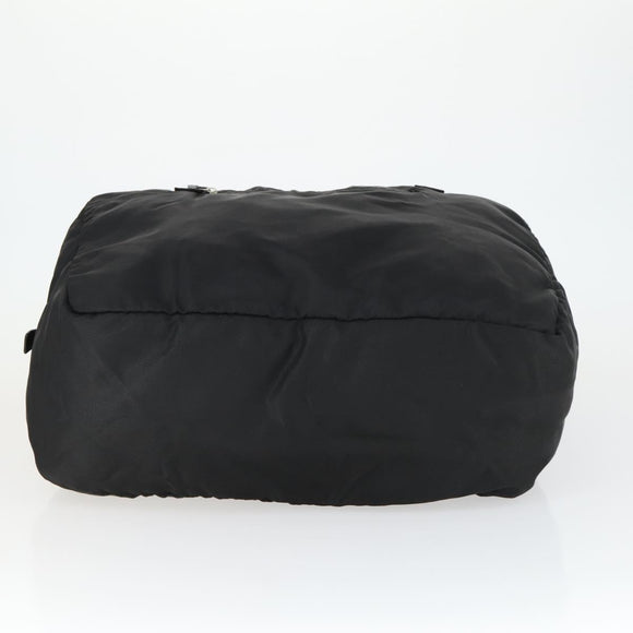 GUCCI Boston Bag Nylon Schwarz Silber 012 0389 Auth bs32709