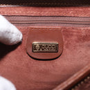 GUCCI Shoulder Bag Leather Brown Gold Auth bs32711-19
