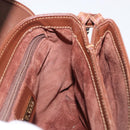 GUCCI Shoulder Bag Leather Brown Gold Auth bs32711-20