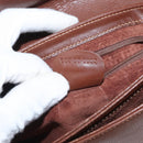 GUCCI Shoulder Bag Leather Brown Gold Auth bs32711-12