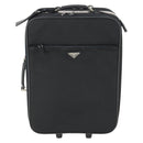 PRADA Carry Case Suitcase Nylon Black Silver Auth bs32712-13