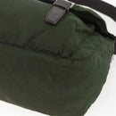 PRADA Shoulder Bag Nylon Green Silver Auth bs32714-10